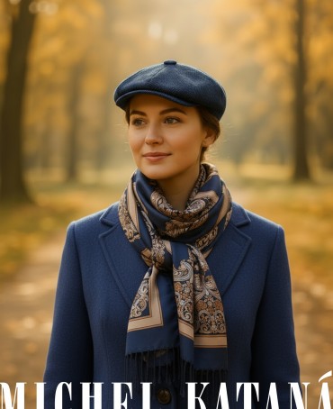 Кепка с козырьком, 8ми-клинка Мужская-Унисекс TWEED EDINBURG MARIN MIST из твида (Плотная Костюмно-Блейзерная ШЕРСТЬ) TWEED.8-EDINBURG/MARIN.MIST